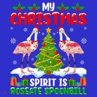 My Christmas Spirit Is Roseate Spoonbill Wearing Santa Hat Gift Mousepad thumb 1
