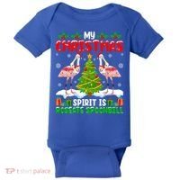 My Christmas Spirit Is Roseate Spoonbill Wearing Santa Hat Gift Baby Bodysuit thumb 0
