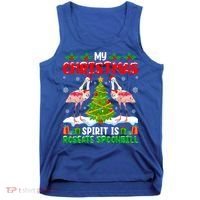 My Christmas Spirit Is Roseate Spoonbill Wearing Santa Hat Gift Tank Top thumb 0