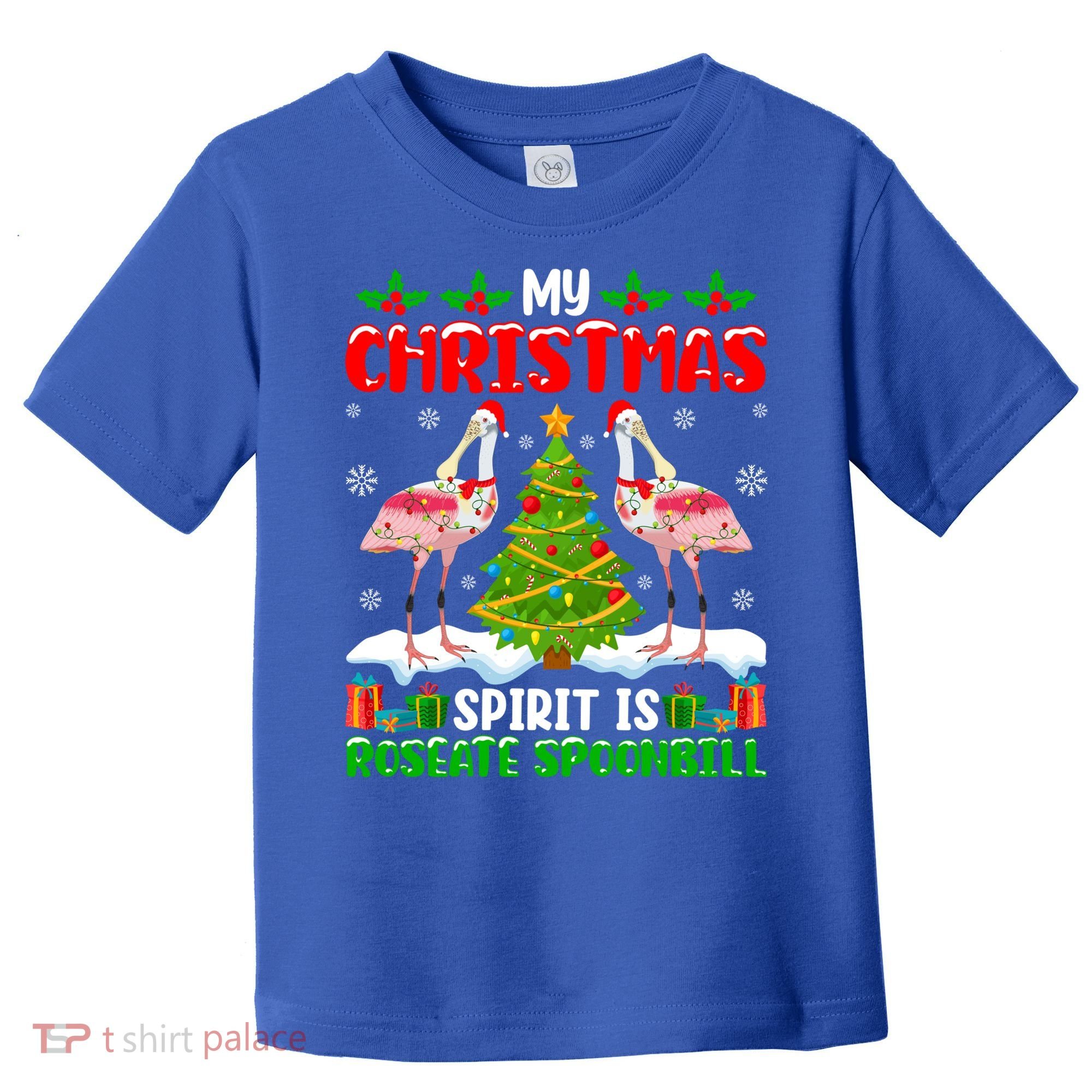 My Christmas Spirit Is Roseate Spoonbill Wearing Santa Hat Gift Toddler T-Shirt