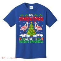 My Christmas Spirit Is Roseate Spoonbill Wearing Santa Hat Gift Kids T-Shirt thumb 0