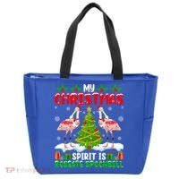 My Christmas Spirit Is Roseate Spoonbill Wearing Santa Hat Gift Tote Bag thumb 0