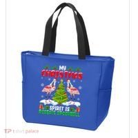My Christmas Spirit Is Roseate Spoonbill Wearing Santa Hat Gift Tote Bag thumb 3