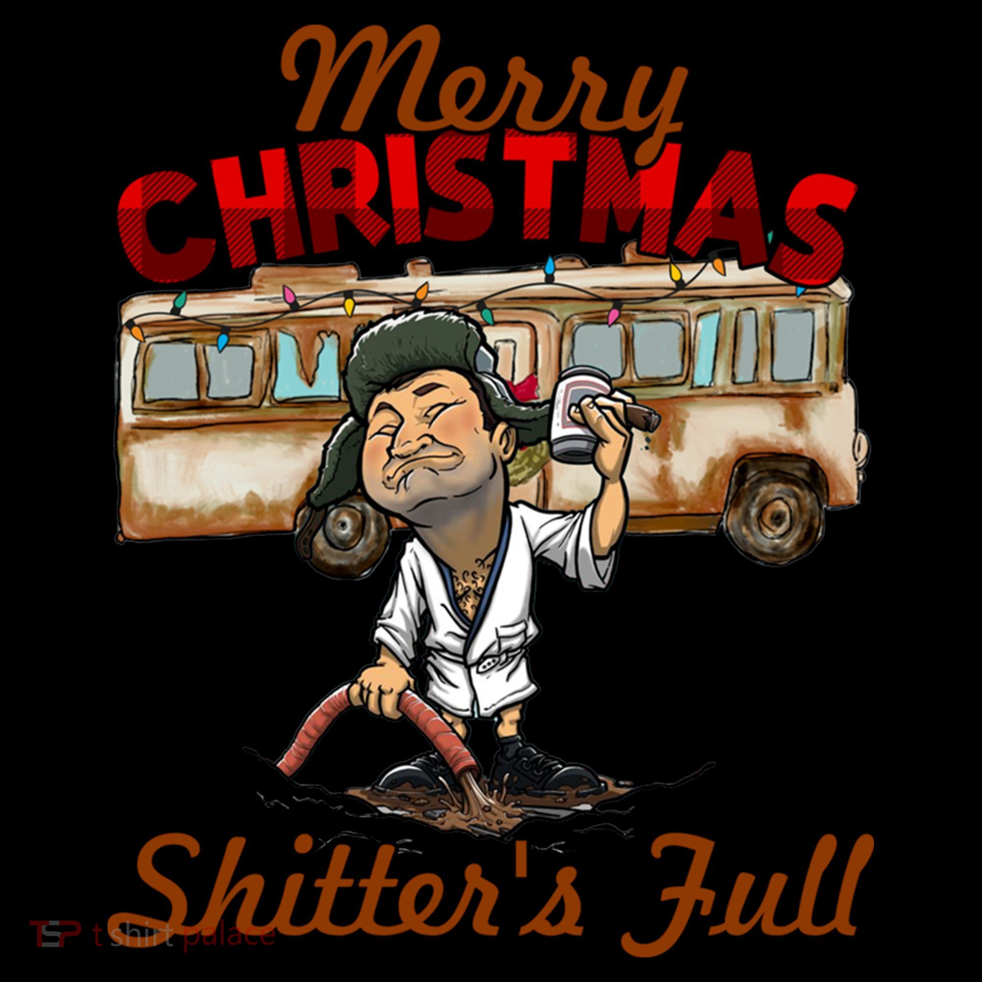 Merry Christmas Shitters Full Ugly Coaster