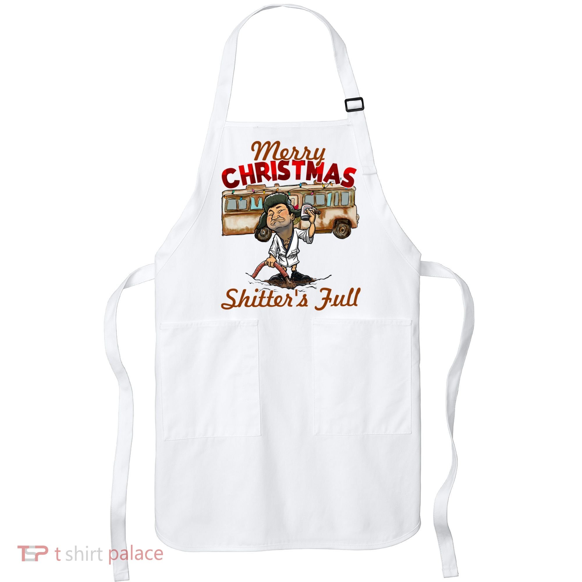 Merry Christmas Shitters Full Ugly Apron