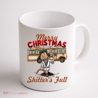 Merry Christmas Shitters Full Ugly Coffee Mug back