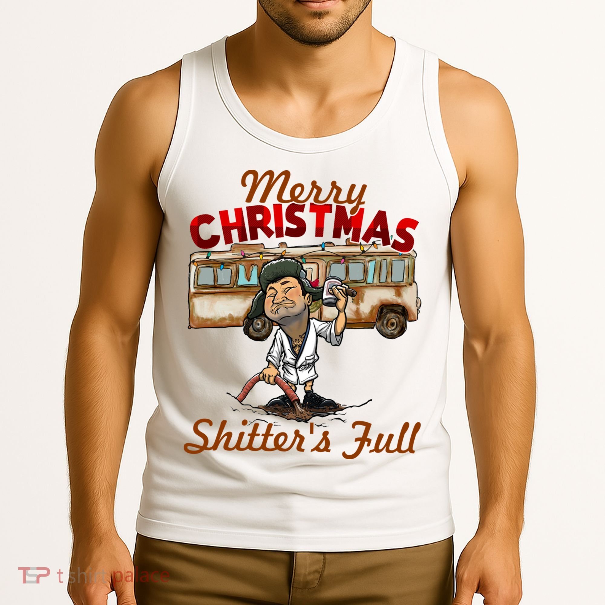 Merry Christmas Shitters Full Ugly Tank Top