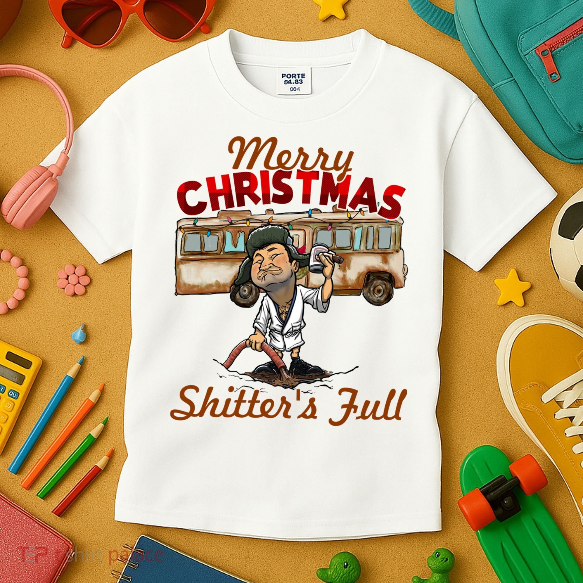 Merry Christmas Shitters Full Ugly Kids T-Shirt