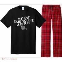 My Cat Said YouRe A Bitch Funny Cat Pajama Set thumb 0