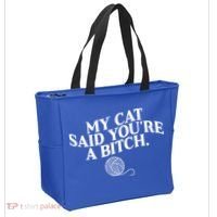 My Cat Said YouRe A Bitch Funny Cat Tote Bag thumb 2