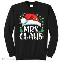 Mrs Claus Santa Lights Christmas Red Plaid Couples Pajama Sweatshirt thumb 0