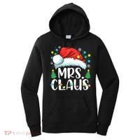 Mrs Claus Santa Lights Christmas Red Plaid Couples Pajama Women's Hoodie thumb 0