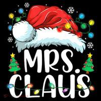 Mrs Claus Santa Lights Christmas Red Plaid Couples Pajama Women's Hoodie thumb 2