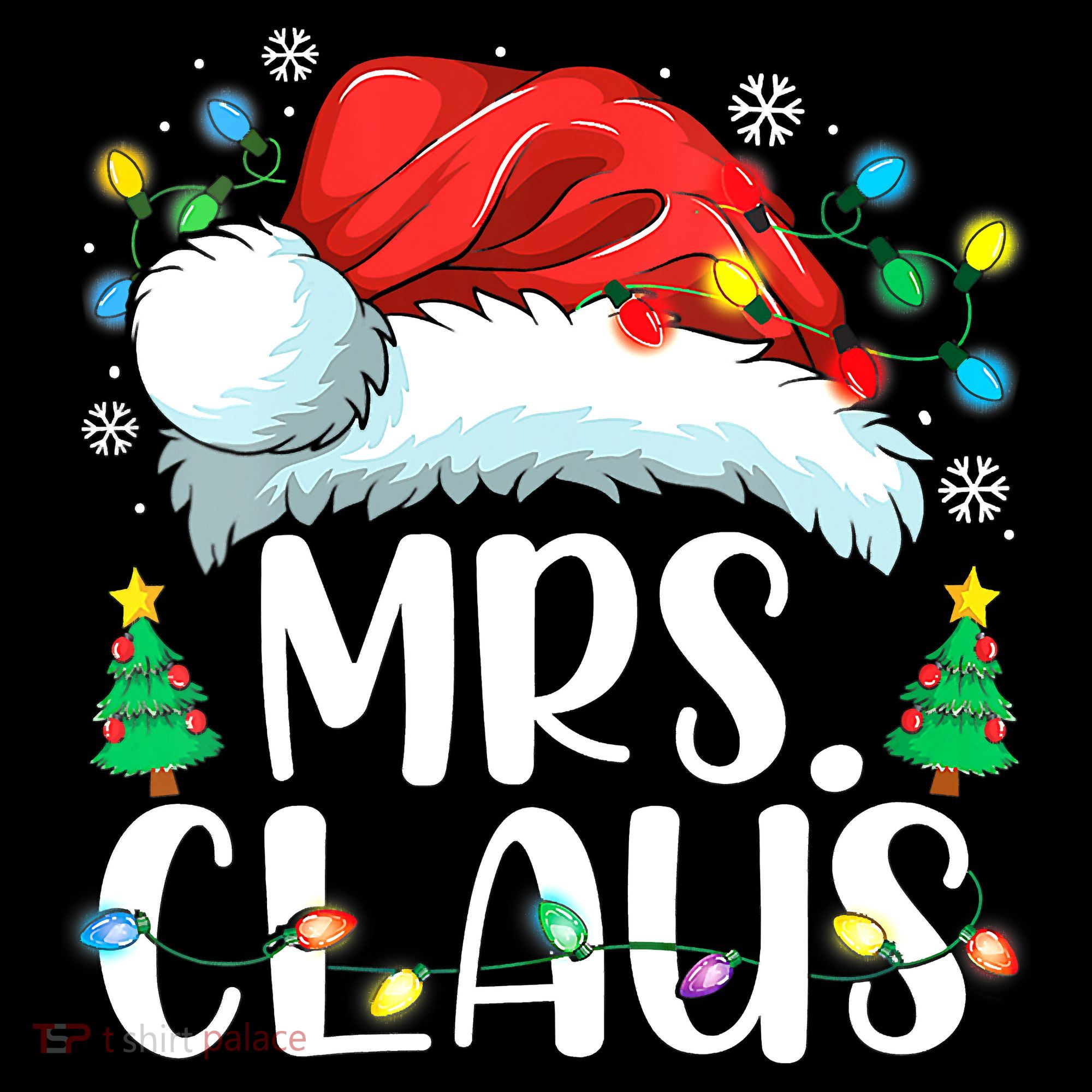 Mrs Claus Santa Lights Christmas Red Plaid Couples Pajama Women's Hoodie