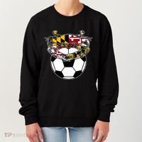 Maryland Crab State Pride Flag Gift Soccer Blue Crab Women's Sweatshirt thumb 0