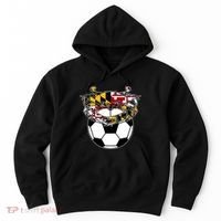 Maryland Crab State Pride Flag Gift Soccer Blue Crab Hoodie thumb 0