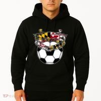 Maryland Crab State Pride Flag Gift Soccer Blue Crab Hoodie thumb 2