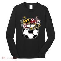 Maryland Crab State Pride Flag Gift Soccer Blue Crab Long Sleeve Shirt thumb 0