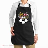 Maryland Crab State Pride Flag Gift Soccer Blue Crab Apron thumb 2