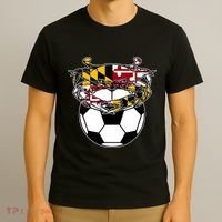 Maryland Crab State Pride Flag Gift Soccer Blue Crab T-Shirt thumb 3