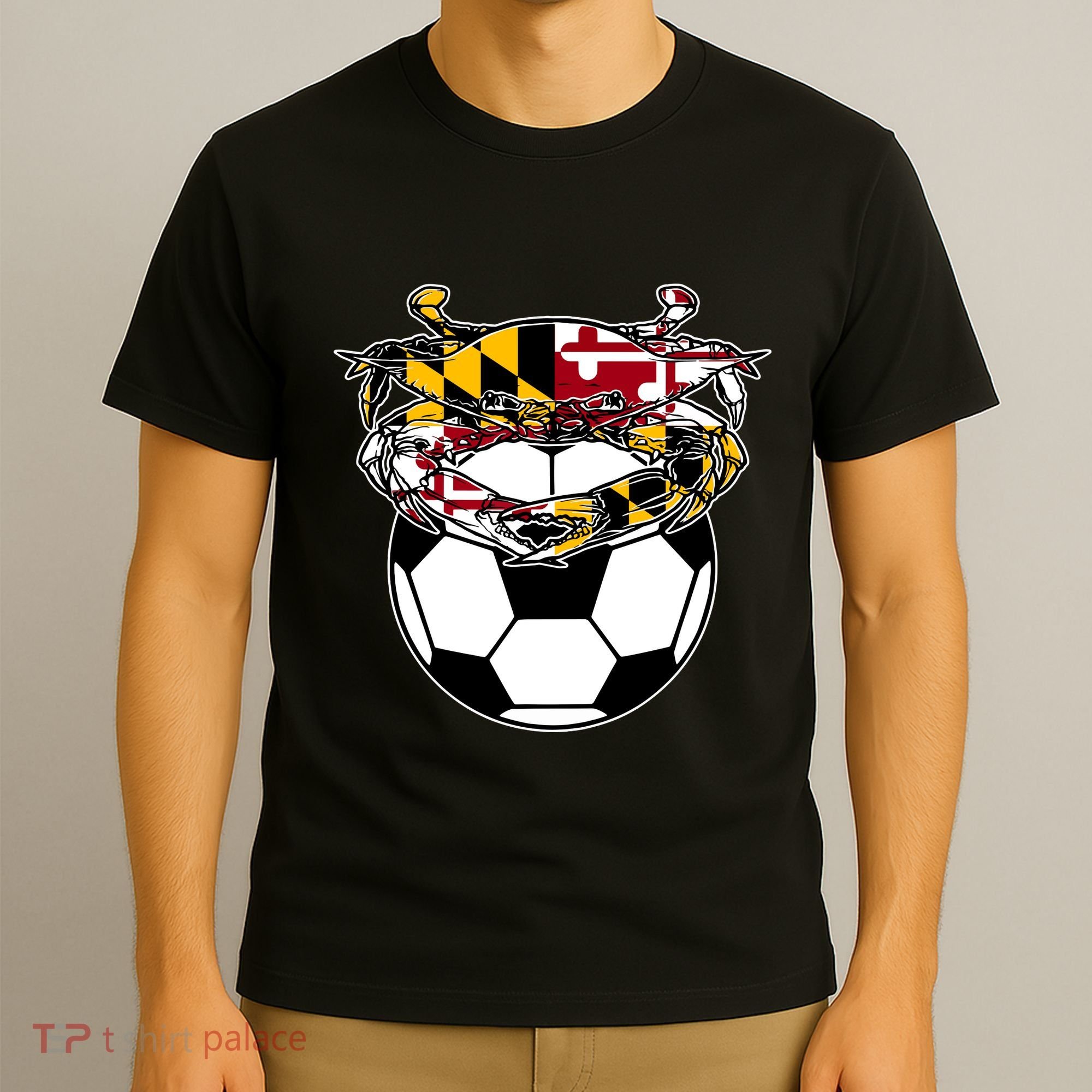 Maryland Crab State Pride Flag Gift Soccer Blue Crab T-Shirt