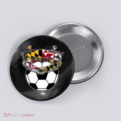 Maryland Crab State Pride Flag Gift Soccer Blue Crab Button