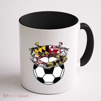 Maryland Crab State Pride Flag Gift Soccer Blue Crab Coffee Mug thumb 1
