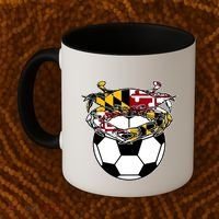 Maryland Crab State Pride Flag Gift Soccer Blue Crab Coffee Mug thumb 2