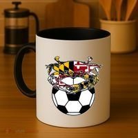 Maryland Crab State Pride Flag Gift Soccer Blue Crab Coffee Mug thumb 4