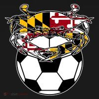 Maryland Crab State Pride Flag Gift Soccer Blue Crab Coaster thumb 2