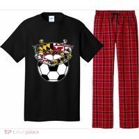 Maryland Crab State Pride Flag Gift Soccer Blue Crab Pajama Set thumb 0