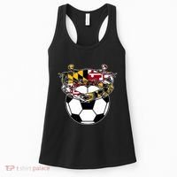 Maryland Crab State Pride Flag Gift Soccer Blue Crab Women's Tank Top thumb 0