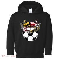 Maryland Crab State Pride Flag Gift Soccer Blue Crab Toddler Hoodie thumb 0