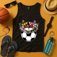 Maryland Crab State Pride Flag Gift Soccer Blue Crab Tank Top thumb 4