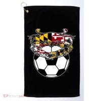 Maryland Crab State Pride Flag Gift Soccer Blue Crab Golf Towel thumb 0