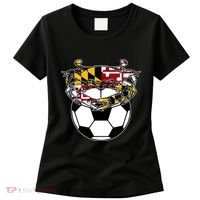 Maryland Crab State Pride Flag Gift Soccer Blue Crab Women's T-Shirt thumb 0