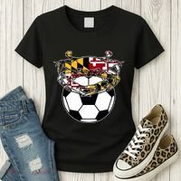 Maryland Crab State Pride Flag Gift Soccer Blue Crab Women's T-Shirt thumb 3