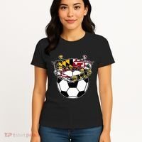 Maryland Crab State Pride Flag Gift Soccer Blue Crab Women's T-Shirt thumb 4
