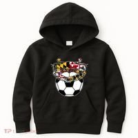Maryland Crab State Pride Flag Gift Soccer Blue Crab Kids Hoodie thumb 0