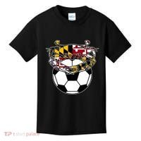 Maryland Crab State Pride Flag Gift Soccer Blue Crab Kids T-Shirt thumb 0