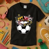 Maryland Crab State Pride Flag Gift Soccer Blue Crab Kids T-Shirt thumb 3