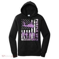Military Child Shirt Purple Up American Flag Helicopter Kid Women's Hoodie thumb 0