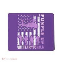 Military Child Shirt Purple Up American Flag Helicopter Kid Mousepad thumb 0