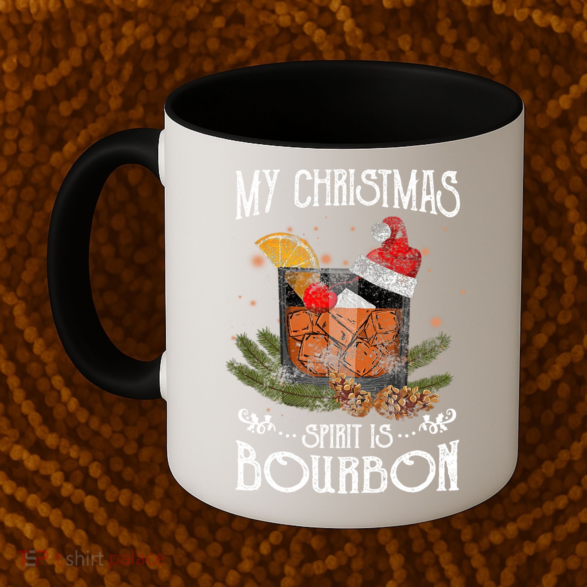 My Christmas Spirit Is Bourbon Christmas Ing Xmas Gift Coffee Mug