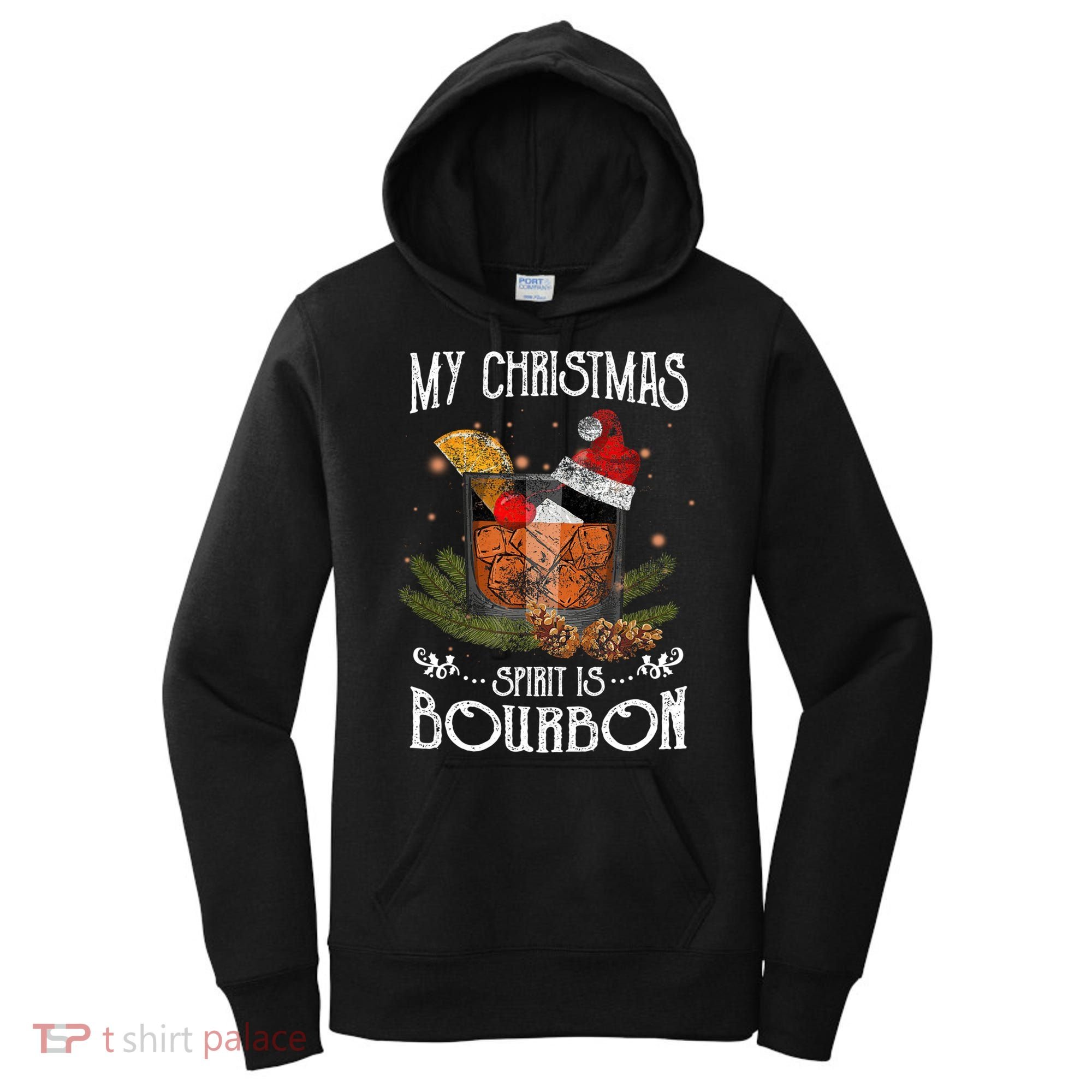 My Christmas Spirit Is Bourbon Christmas Ing Xmas Gift Women's Hoodie