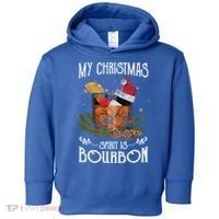 My Christmas Spirit Is Bourbon Christmas Ing Xmas Gift Toddler Hoodie thumb 0