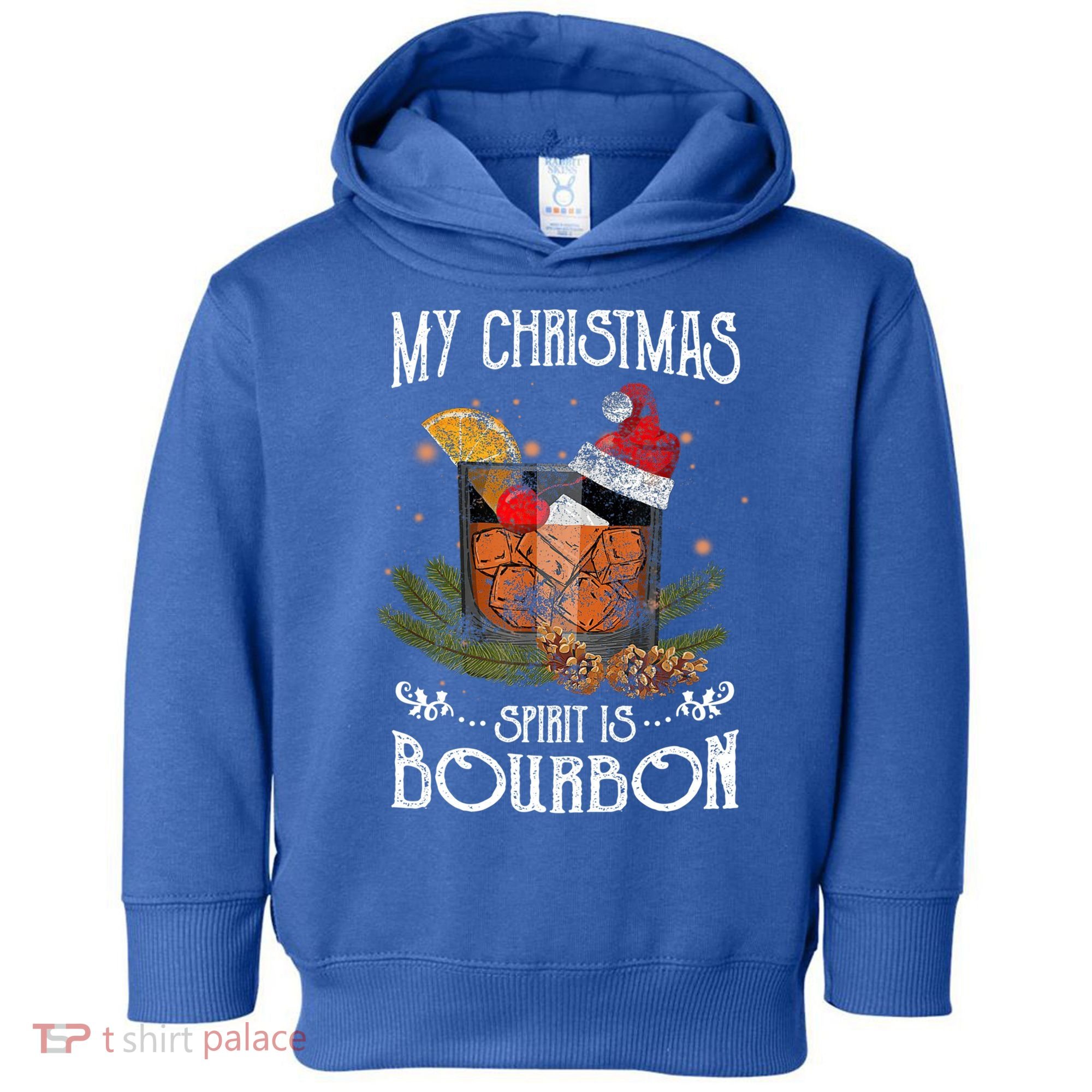 My Christmas Spirit Is Bourbon Christmas Ing Xmas Gift Toddler Hoodie