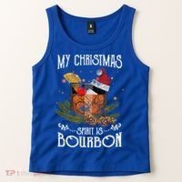 My Christmas Spirit Is Bourbon Christmas Ing Xmas Gift Tank Top thumb 2
