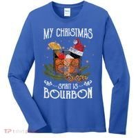 My Christmas Spirit Is Bourbon Christmas Ing Xmas Gift Women's Long Sleeve Shirt thumb 0