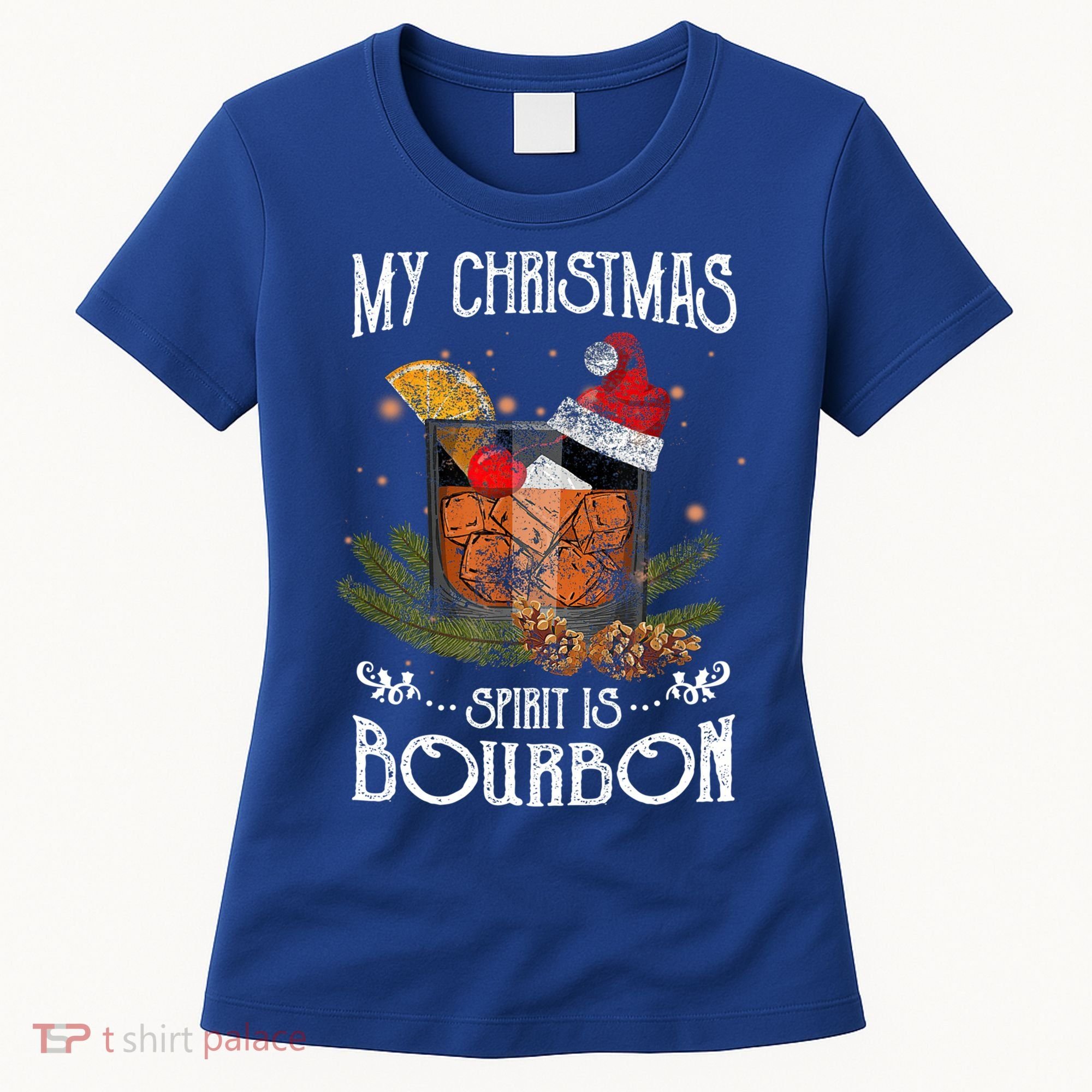 My Christmas Spirit Is Bourbon Christmas Ing Xmas Gift Women's T-Shirt